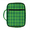 Shamrock Tartan St. Patrick's Day Print Front Pocket Bible Bag