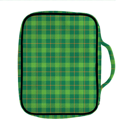 Shamrock Tartan St. Patrick's Day Print Front Pocket Bible Bag