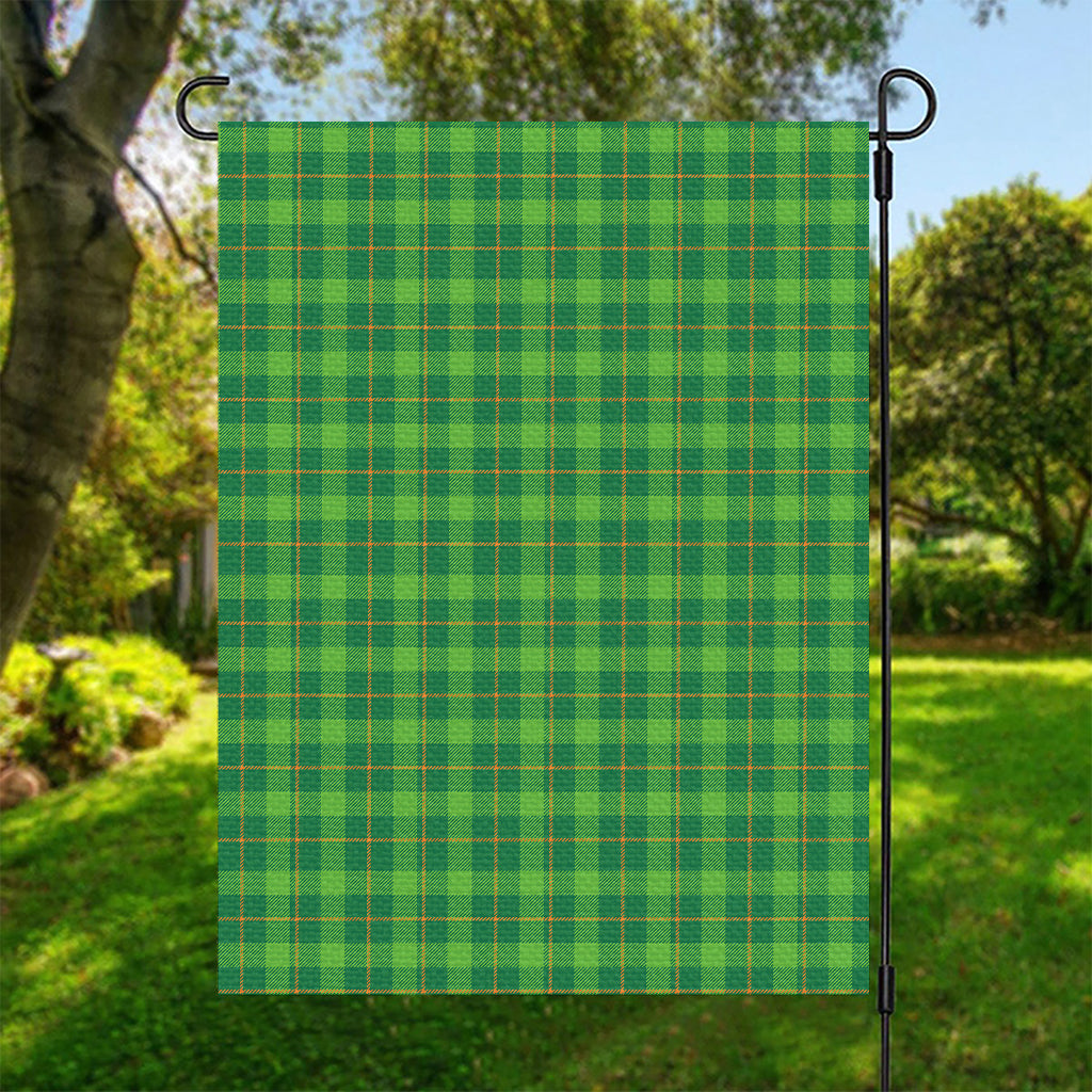 Shamrock Tartan St. Patrick's Day Print Garden Flag