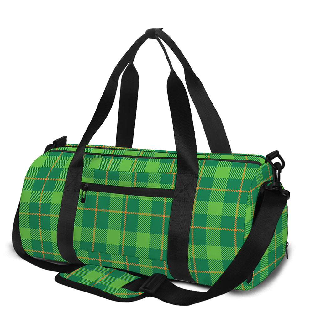 Shamrock Tartan St. Patrick's Day Print Gym Bag
