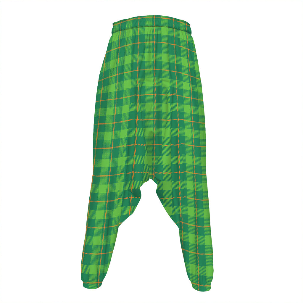 Shamrock Tartan St. Patrick's Day Print Hammer Pants