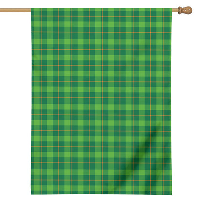 Shamrock Tartan St. Patrick's Day Print House Flag