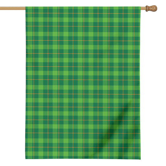 Shamrock Tartan St. Patrick's Day Print House Flag