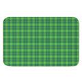 Shamrock Tartan St. Patrick's Day Print Indoor Door Mat