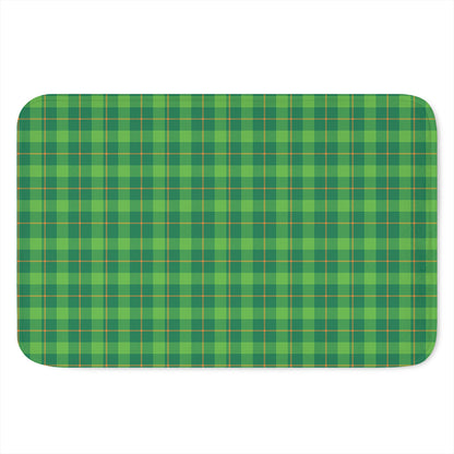 Shamrock Tartan St. Patrick's Day Print Indoor Door Mat