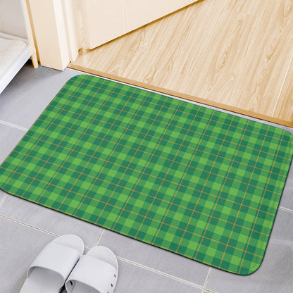 Shamrock Tartan St. Patrick's Day Print Indoor Door Mat