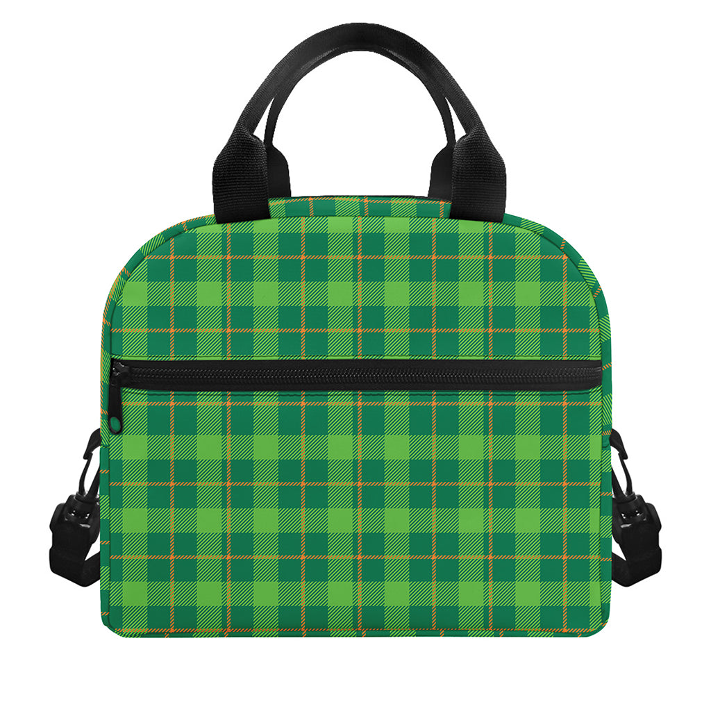 Shamrock Tartan St. Patrick's Day Print Insulated Lunch Bag