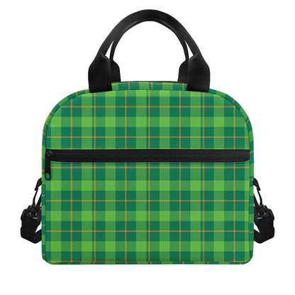 Shamrock Tartan St. Patrick's Day Print Insulated Lunch Bag