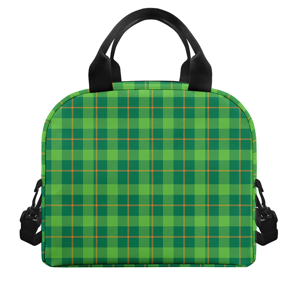 Shamrock Tartan St. Patrick's Day Print Insulated Lunch Bag