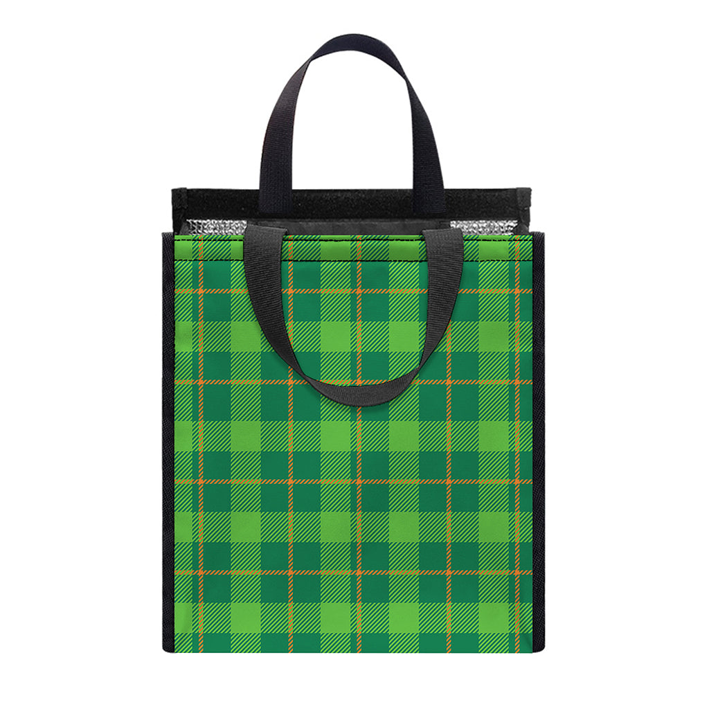Shamrock Tartan St. Patrick's Day Print Insulated Lunch Tote
