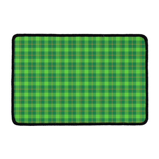 Shamrock Tartan St. Patrick's Day Print Kitchen Mat