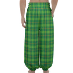 Shamrock Tartan St. Patrick's Day Print Lantern Pants
