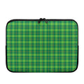 Shamrock Tartan St. Patrick's Day Print Laptop Sleeve