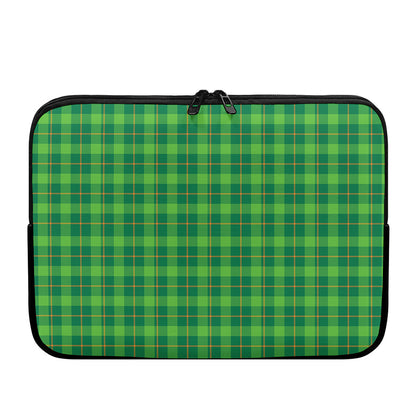 Shamrock Tartan St. Patrick's Day Print Laptop Sleeve