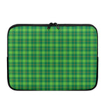 Shamrock Tartan St. Patrick's Day Print Laptop Sleeve