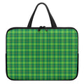 Shamrock Tartan St. Patrick's Day Print Laptop Sleeve With Handle