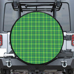 Shamrock Tartan St. Patrick's Day Print Leather Spare Tire Cover