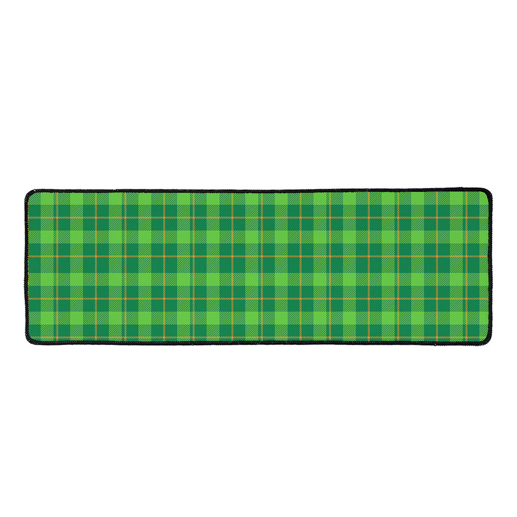 Shamrock Tartan St. Patrick's Day Print Long Kitchen Mat