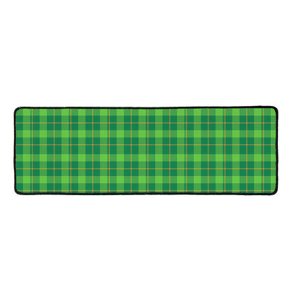 Shamrock Tartan St. Patrick's Day Print Long Kitchen Mat