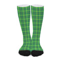 Shamrock Tartan St. Patrick's Day Print Long Socks