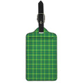Shamrock Tartan St. Patrick's Day Print Luggage Tag