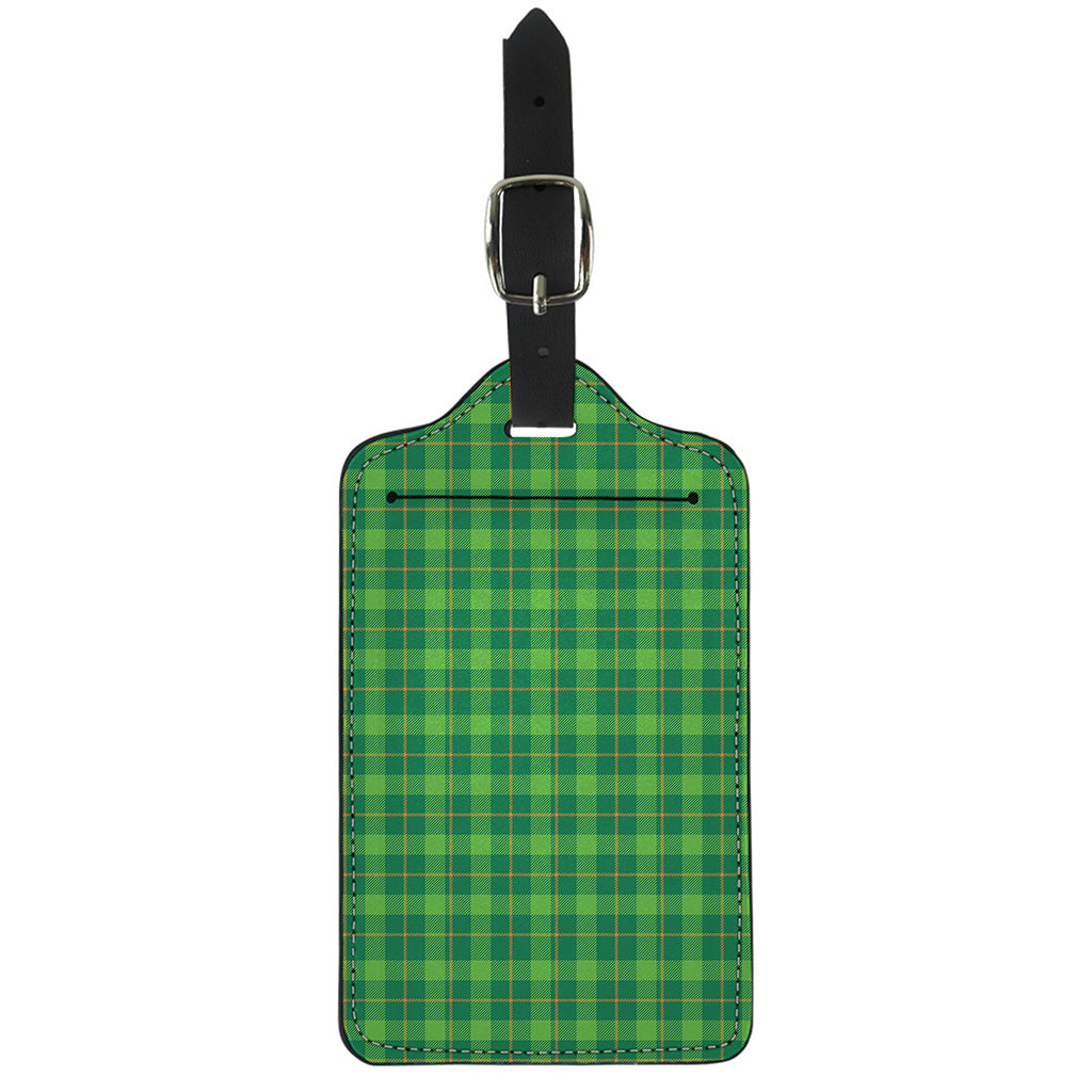 Shamrock Tartan St. Patrick's Day Print Luggage Tag