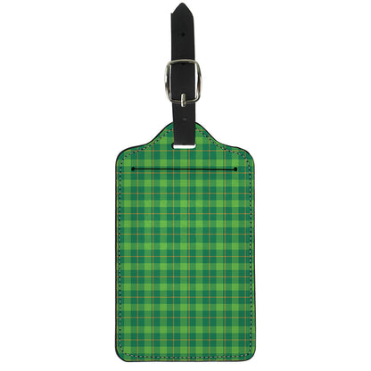 Shamrock Tartan St. Patrick's Day Print Luggage Tag