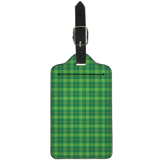 Shamrock Tartan St. Patrick's Day Print Luggage Tag