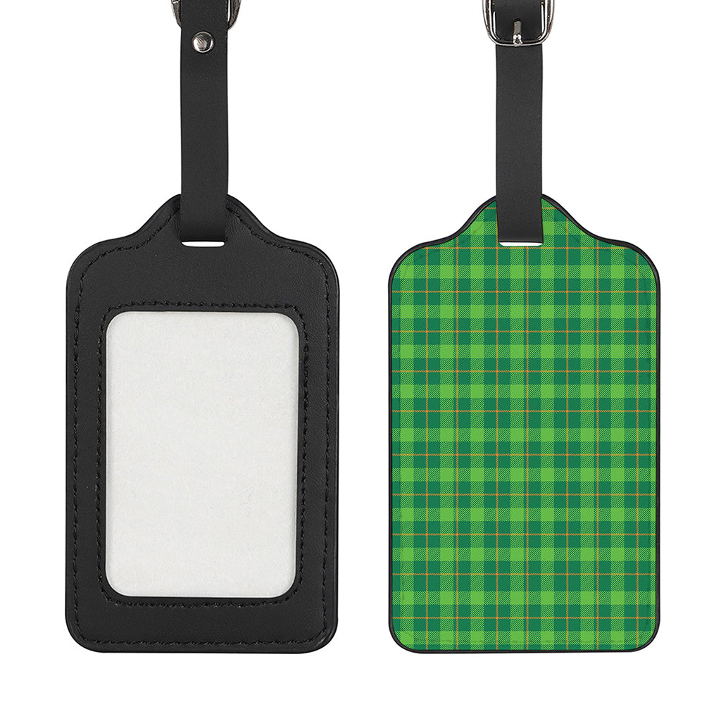 Shamrock Tartan St. Patrick's Day Print Luggage Tag