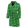 Shamrock Tartan St. Patrick's Day Print Men's Bathrobe