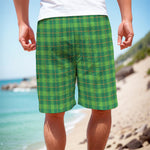 Shamrock Tartan St. Patrick's Day Print Men's Cargo Shorts