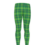 Shamrock Tartan St. Patrick's Day Print Men's leggings