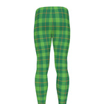 Shamrock Tartan St. Patrick's Day Print Men's leggings