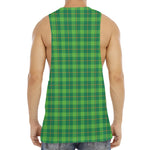 Shamrock Tartan St. Patrick's Day Print Men's Muscle Tank Top