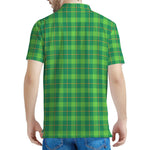 Shamrock Tartan St. Patrick's Day Print Men's Polo Shirt