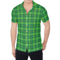 Shamrock Tartan St. Patrick's Day Print Men's Shirt