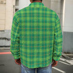 Shamrock Tartan St. Patrick's Day Print Men's Shirt Jacket
