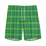 Shamrock Tartan St. Patrick's Day Print Men's Sports Shorts