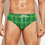 Shamrock Tartan St. Patrick's Day Print Men's Swim Briefs