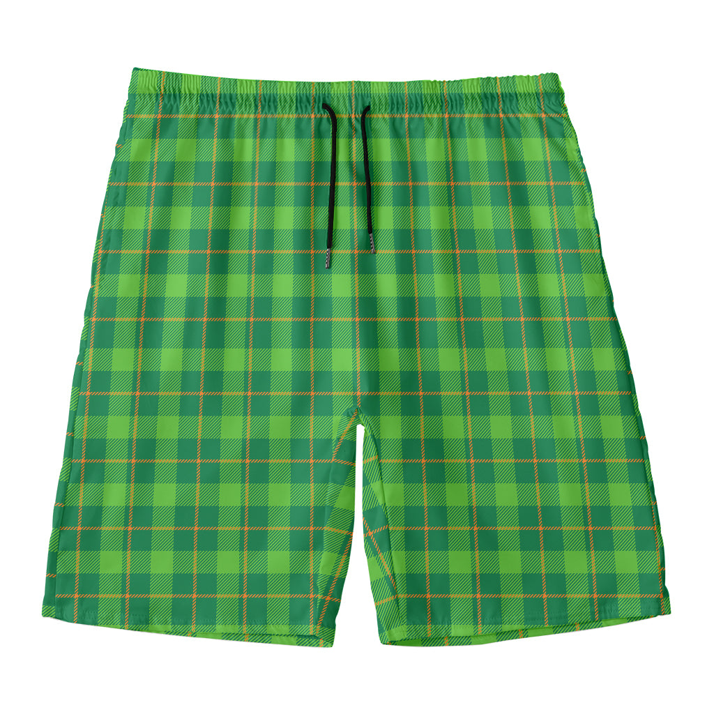 Shamrock Tartan St. Patrick's Day Print Men's Swim Trunks