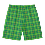 Shamrock Tartan St. Patrick's Day Print Men's Swim Trunks