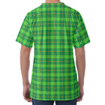 Shamrock Tartan St. Patrick's Day Print Men's Velvet T-Shirt