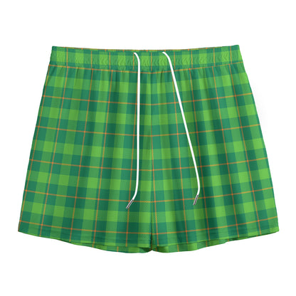 Shamrock Tartan St. Patrick's Day Print Mesh Shorts