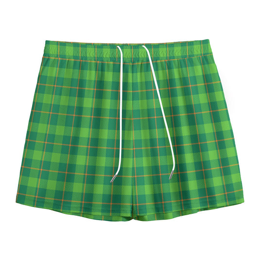 Shamrock Tartan St. Patrick's Day Print Mesh Shorts