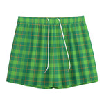 Shamrock Tartan St. Patrick's Day Print Mesh Shorts