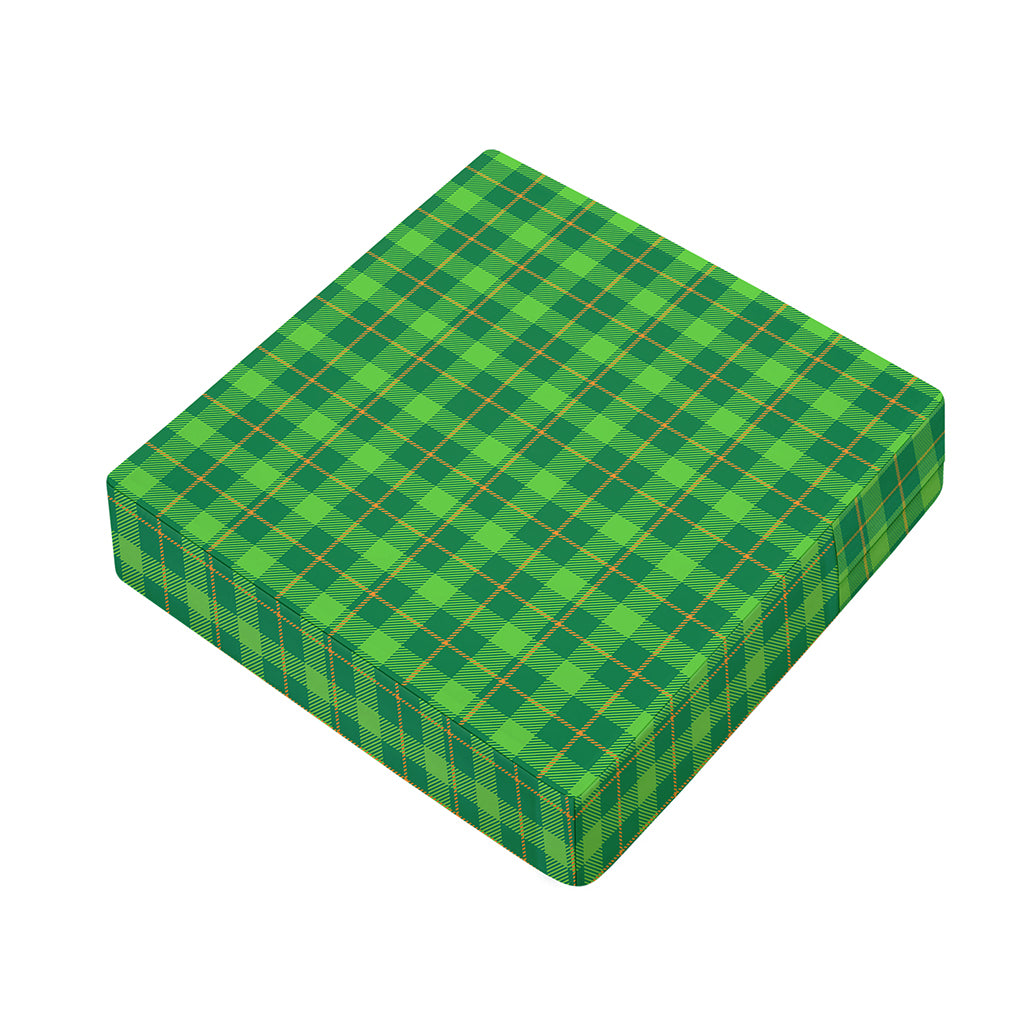 Shamrock Tartan St. Patrick's Day Print Outdoor Seat Cushion Cover