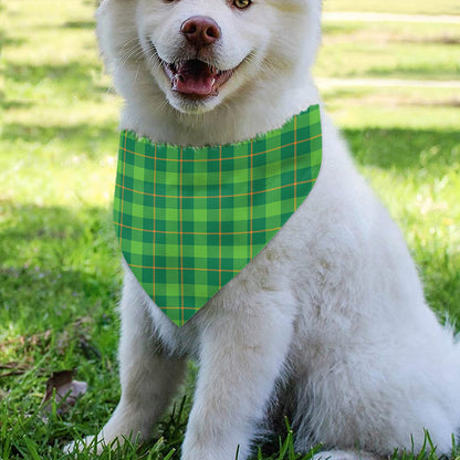 Shamrock Tartan St. Patrick's Day Print Over The Collar Dog Bandana