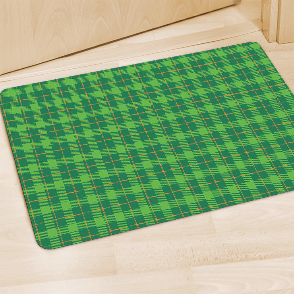 Shamrock Tartan St. Patrick's Day Print Polyester Doormat