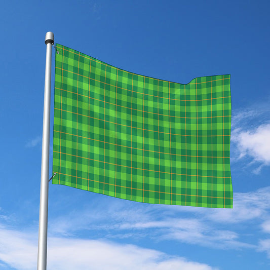 Shamrock Tartan St. Patrick's Day Print Polyester Flag