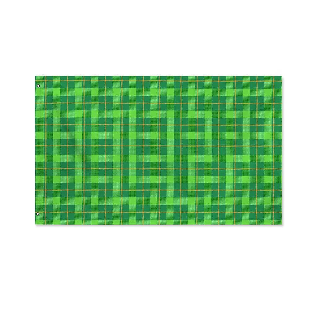 Shamrock Tartan St. Patrick's Day Print Polyester Flag